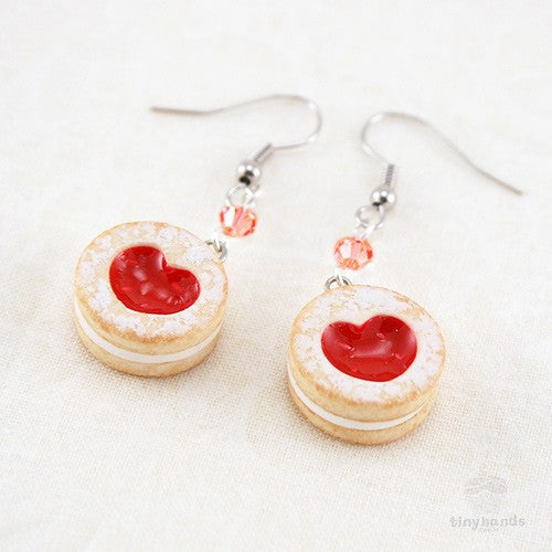 Scented Shortcake Heart Cookie Earrings - Tiny Hands
 - 3