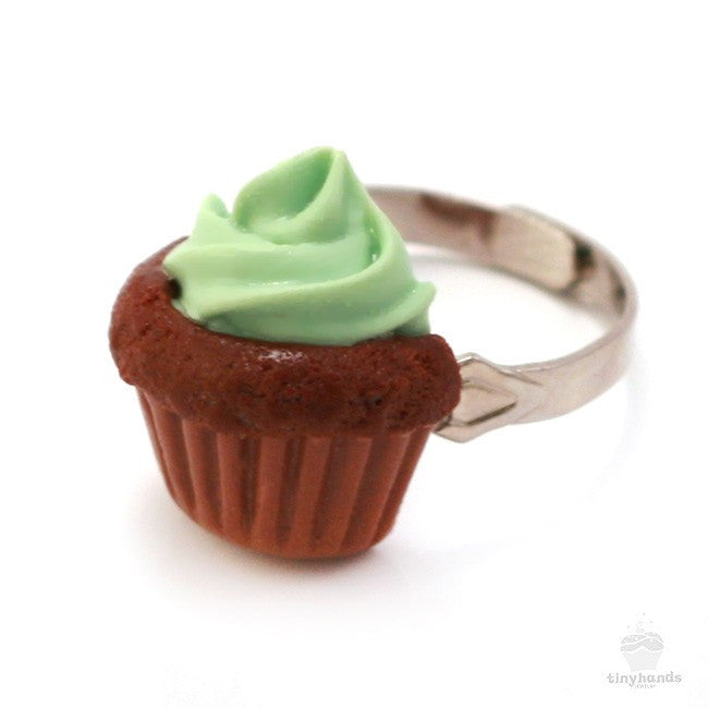 Load image into Gallery viewer, Scented Mint Chocolate Cupcake Ring - Tiny Hands
 - 4
