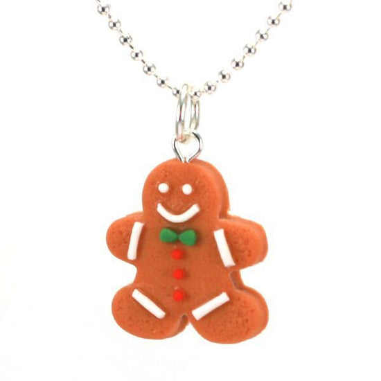 Load image into Gallery viewer, Scented Gingerbreadman Cookie Necklace - Tiny Hands
 - 1
