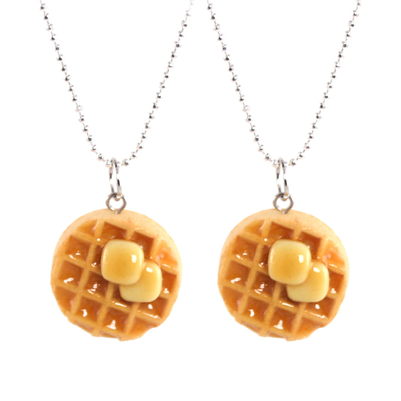 BFF Bundle: TWO Scented Butter & Maple Syrup Waffle Necklaces