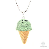(Wholesale) Scented Mint Chocolate Chip Ice-Cream Necklace