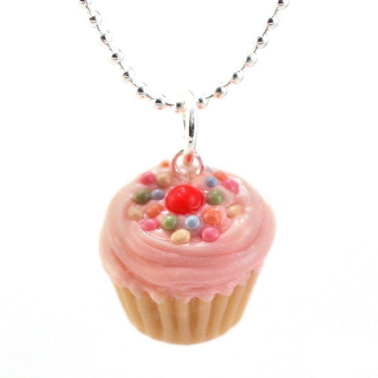 Scented Strawberry Sprinkles Cupcake Necklace