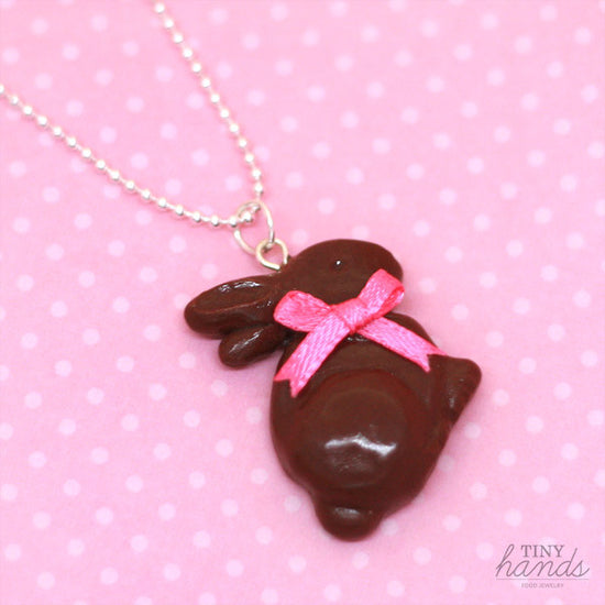 Scented Chocolate Easter Bunny Necklace - Tiny Hands
 - 3