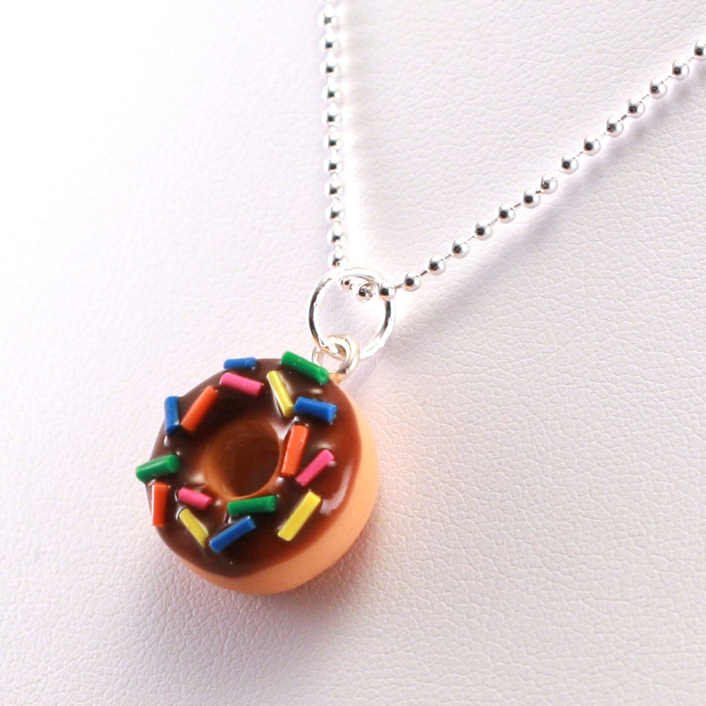 Load image into Gallery viewer, Scented Chocolate Sprinkles Donut Necklace - Tiny Hands
 - 2
